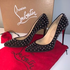 Christian Louboutin — So Kate black suede studded